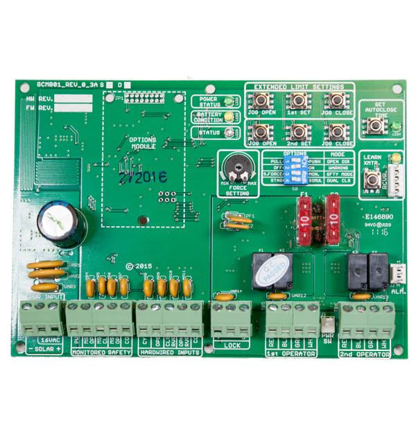 Getting power to the control board, but no power through it. None of the leds are lit, but 13.5+ volts are present.