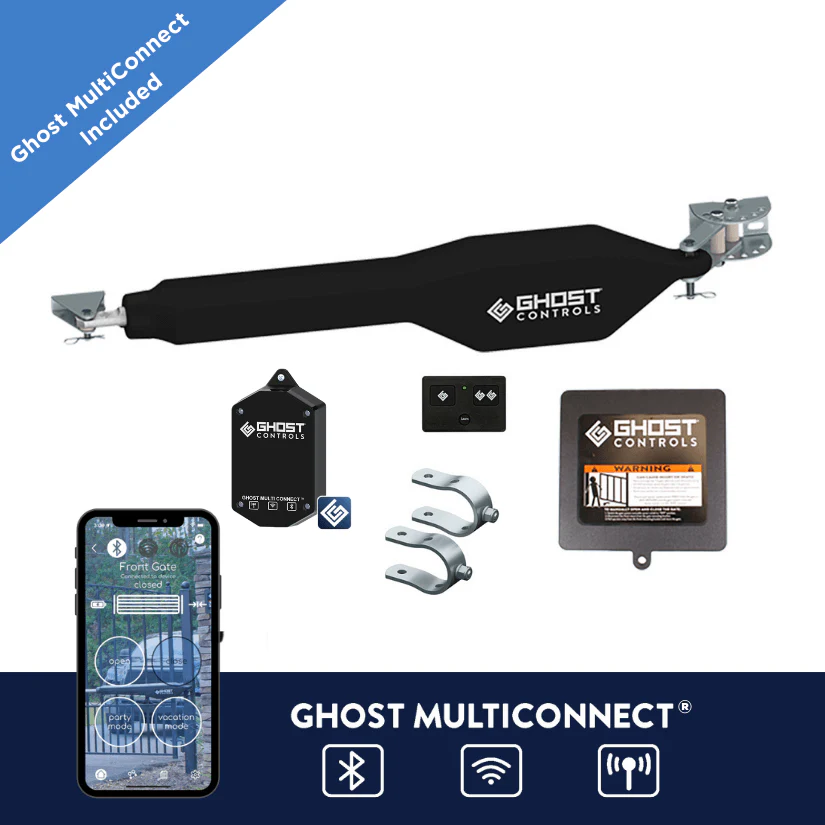 Will the gate work with a push button connection from inside my home?